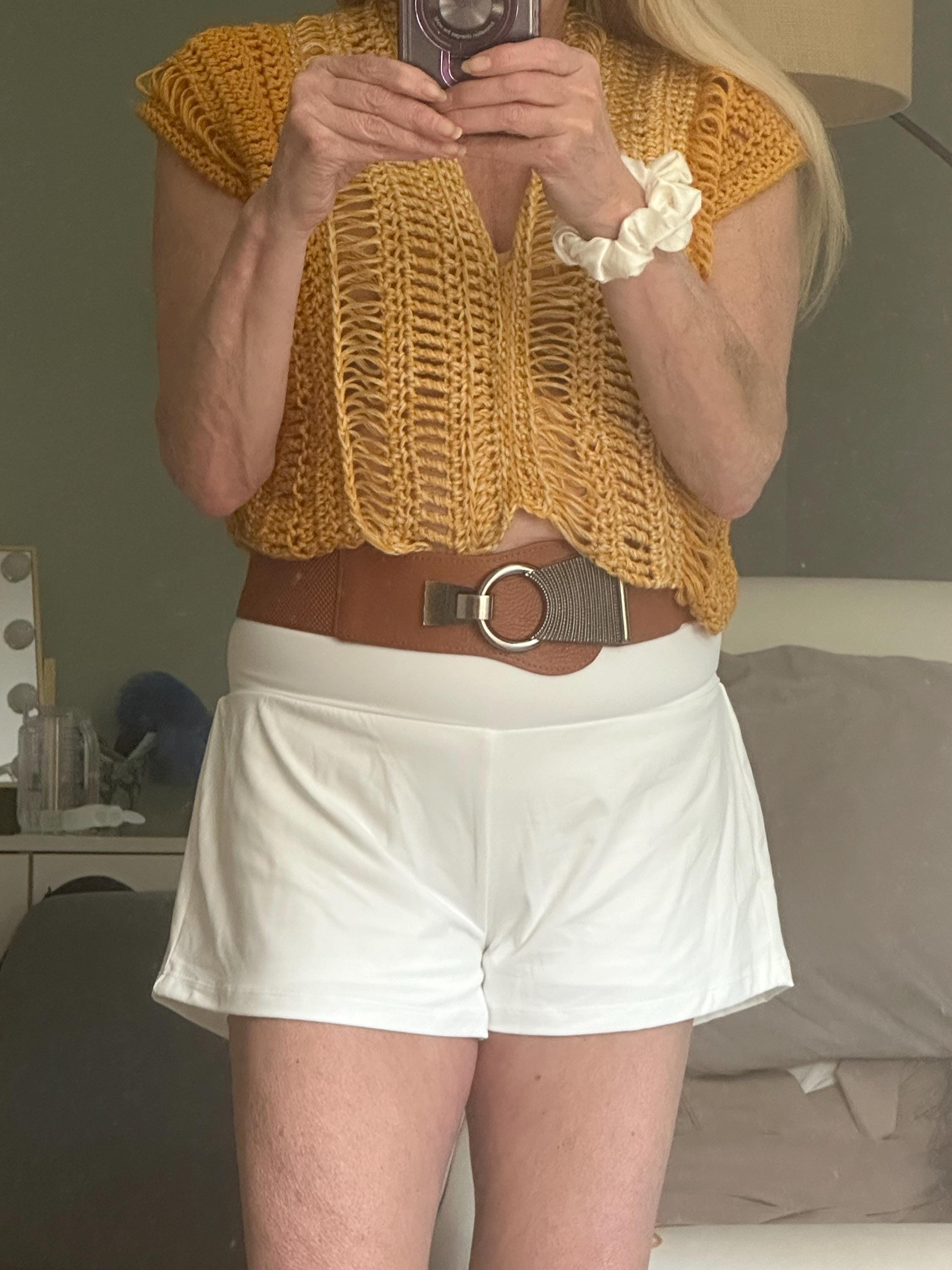 Lattice Crop Top - hand crocheted