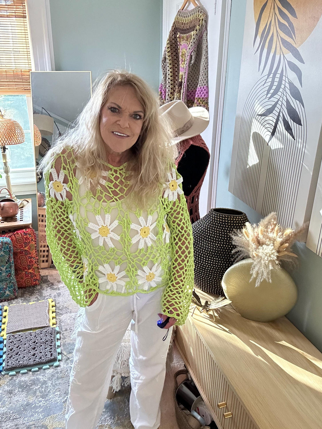 The Handmade Crocheted Daisy Top