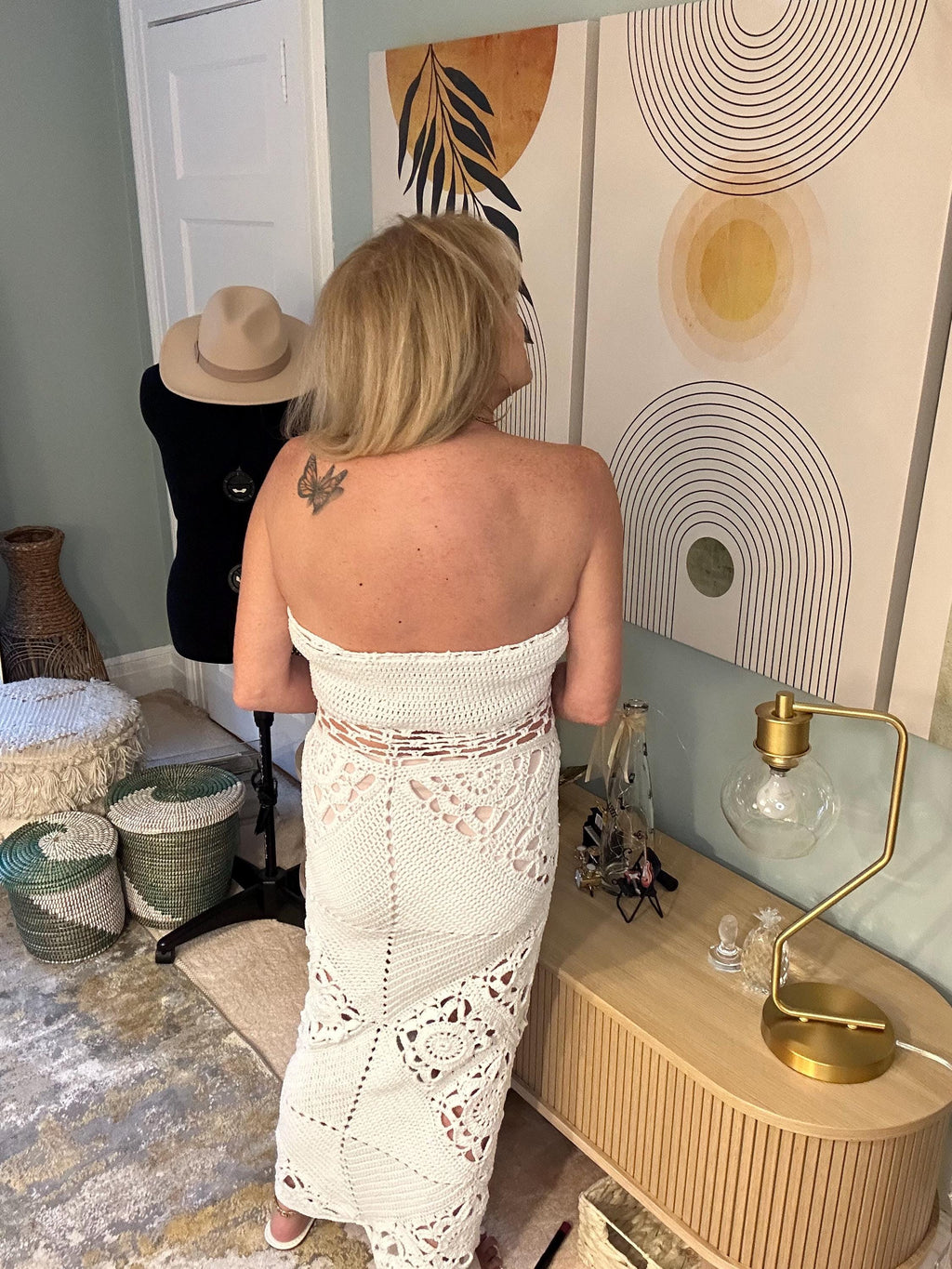 The Trellis Crocheted Maxi Dress