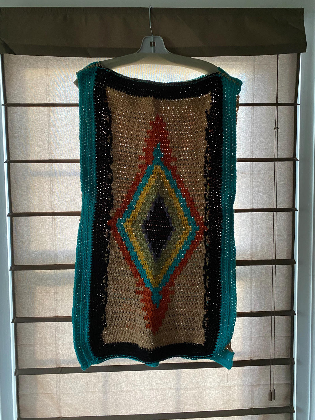 Hand Crocheted Mosaic Beach Coverup