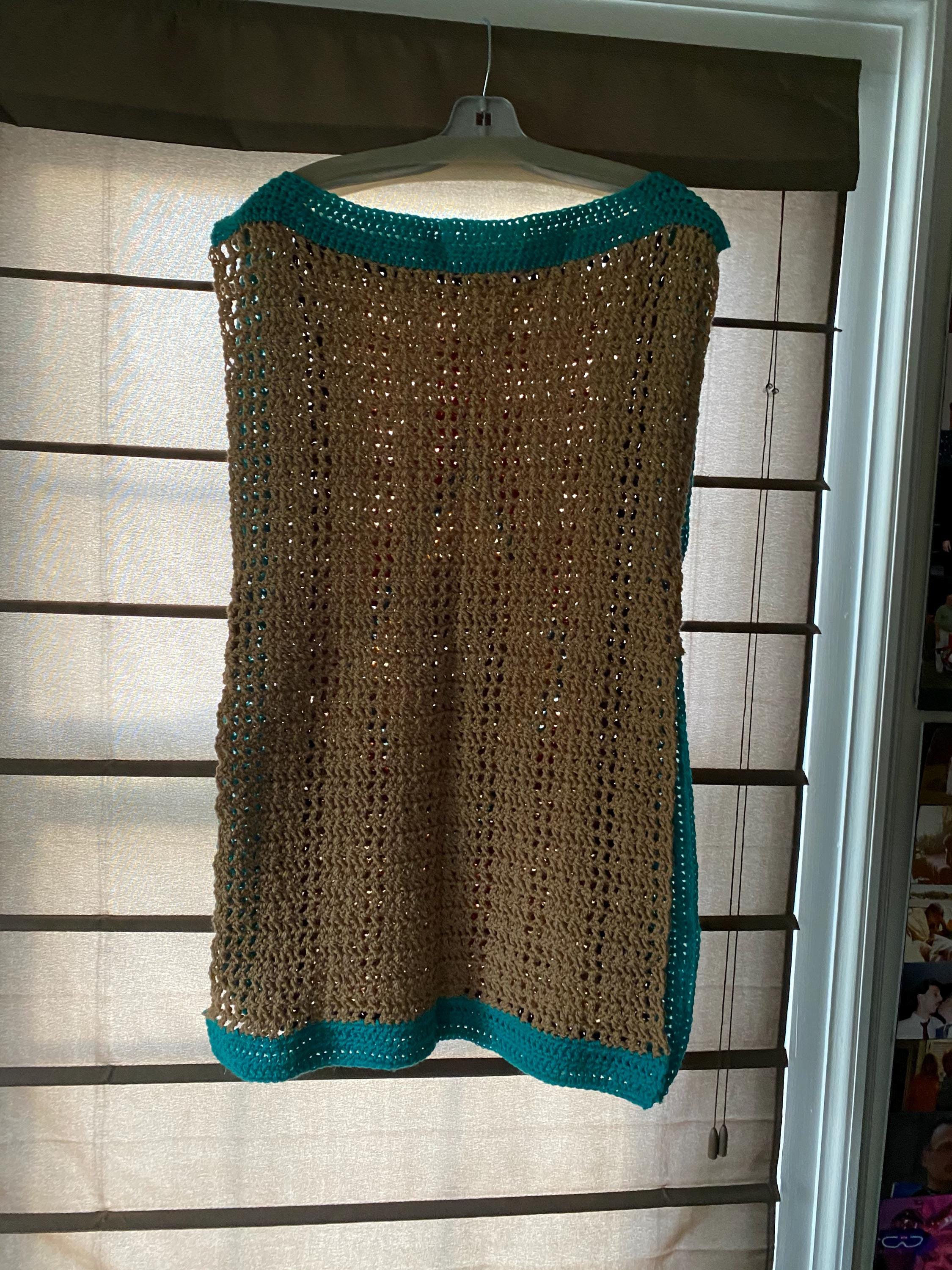 Hand Crocheted Mosaic Beach Coverup