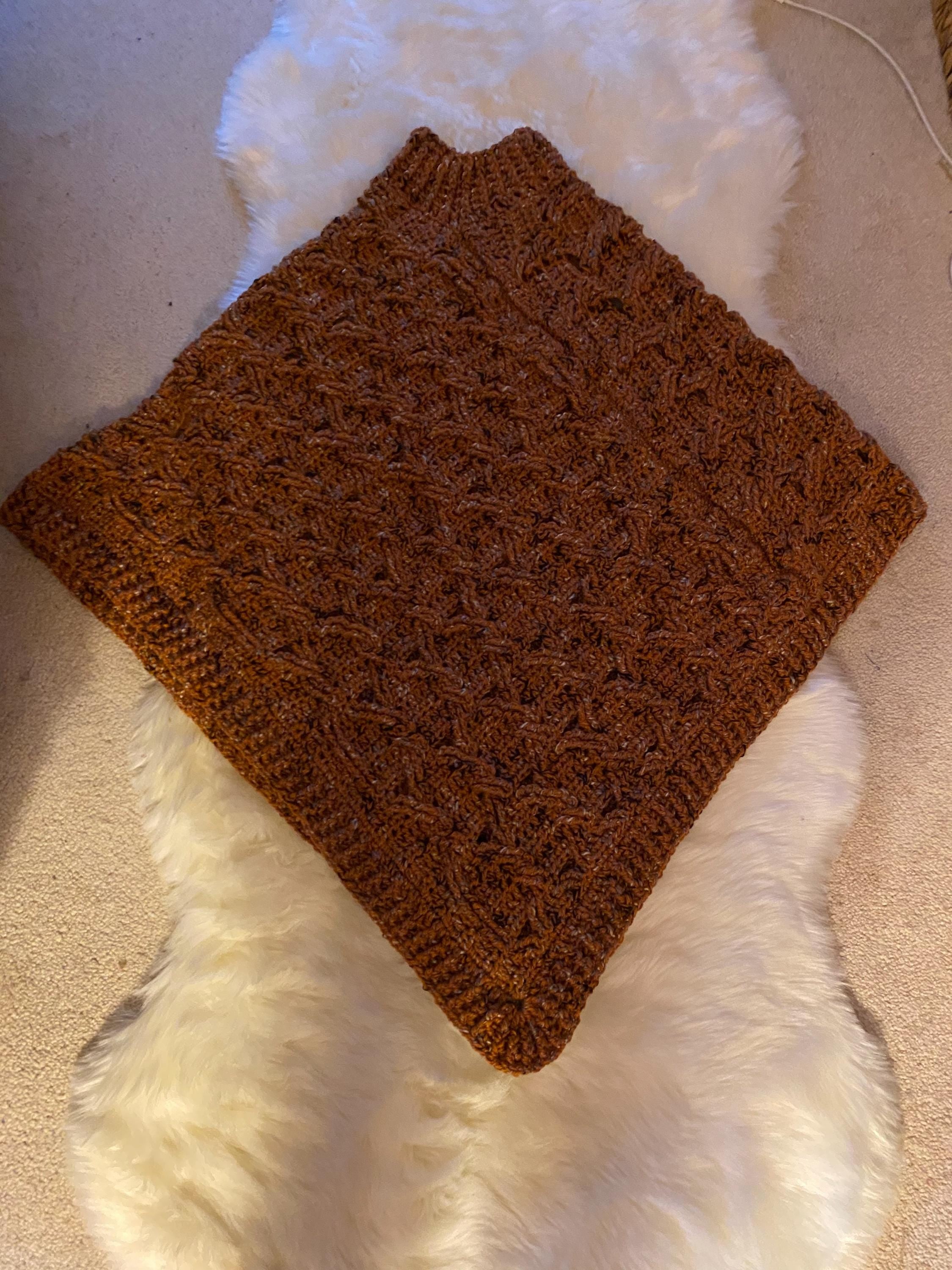 Coffee Beans - Cabled Poncho