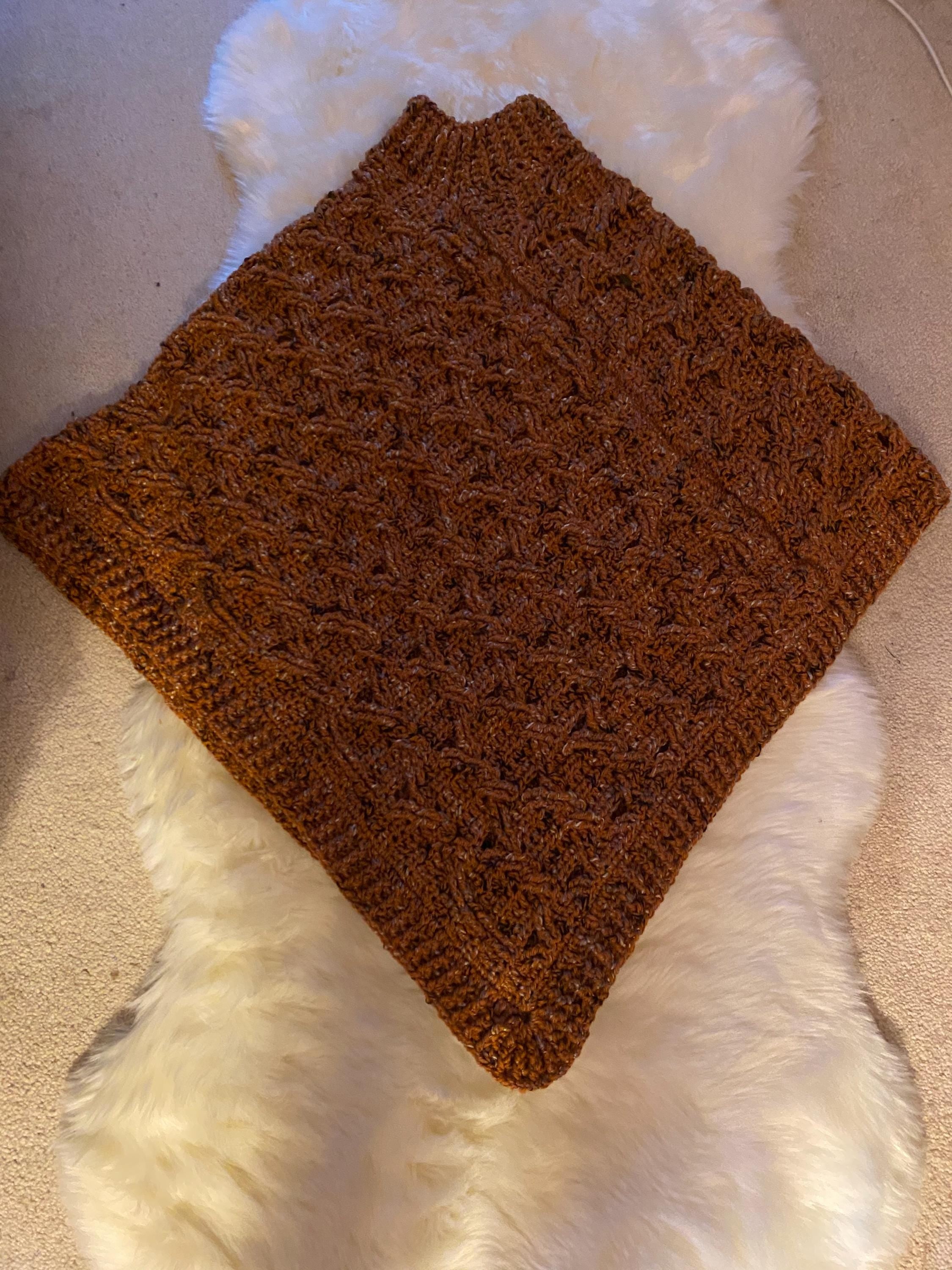 Coffee Beans - Cabled Poncho