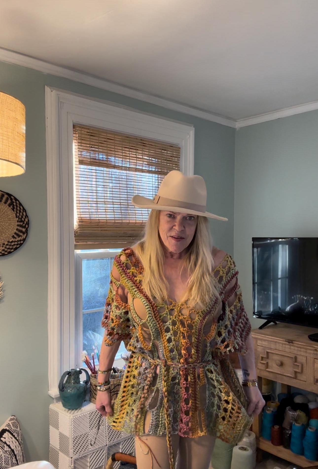 CROCHT PATTERN - The Western - Tunic or Beach Cover Up