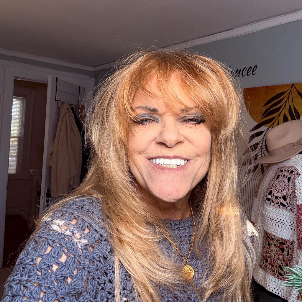 Buttons Sweater and Hat/Fingerless Gloves Set