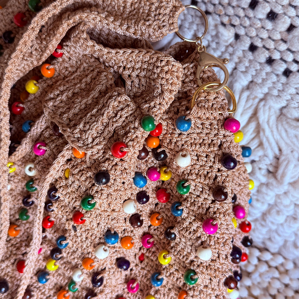 Beaded Bucket Bag