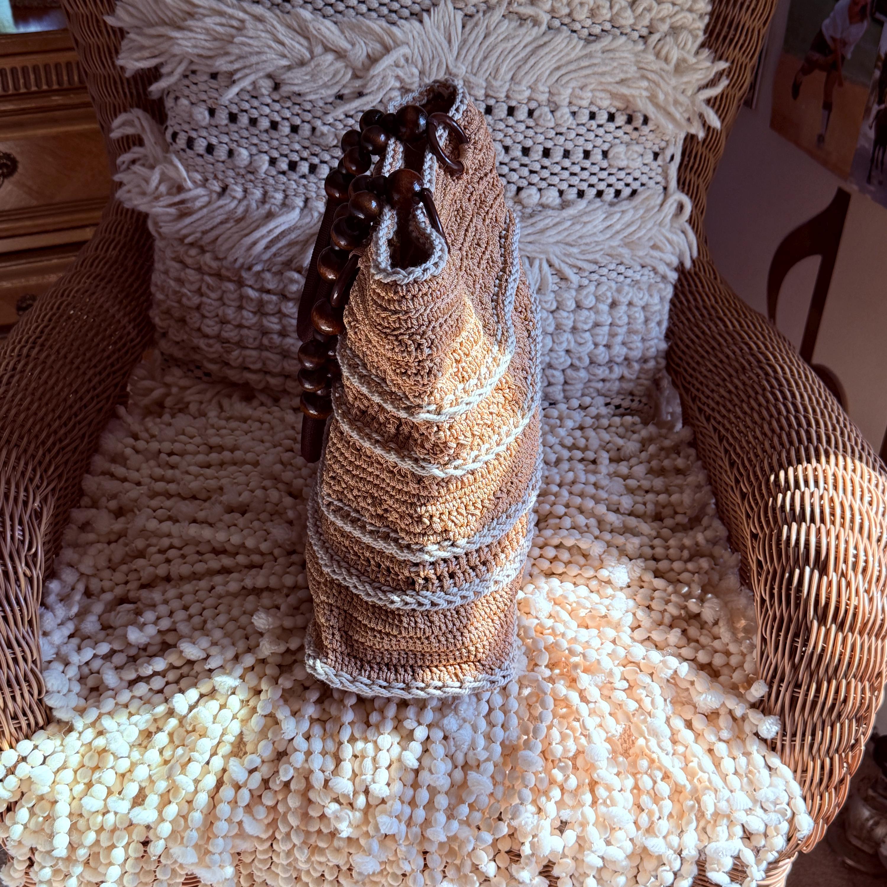 Tapestry Crocheted Hand Bag