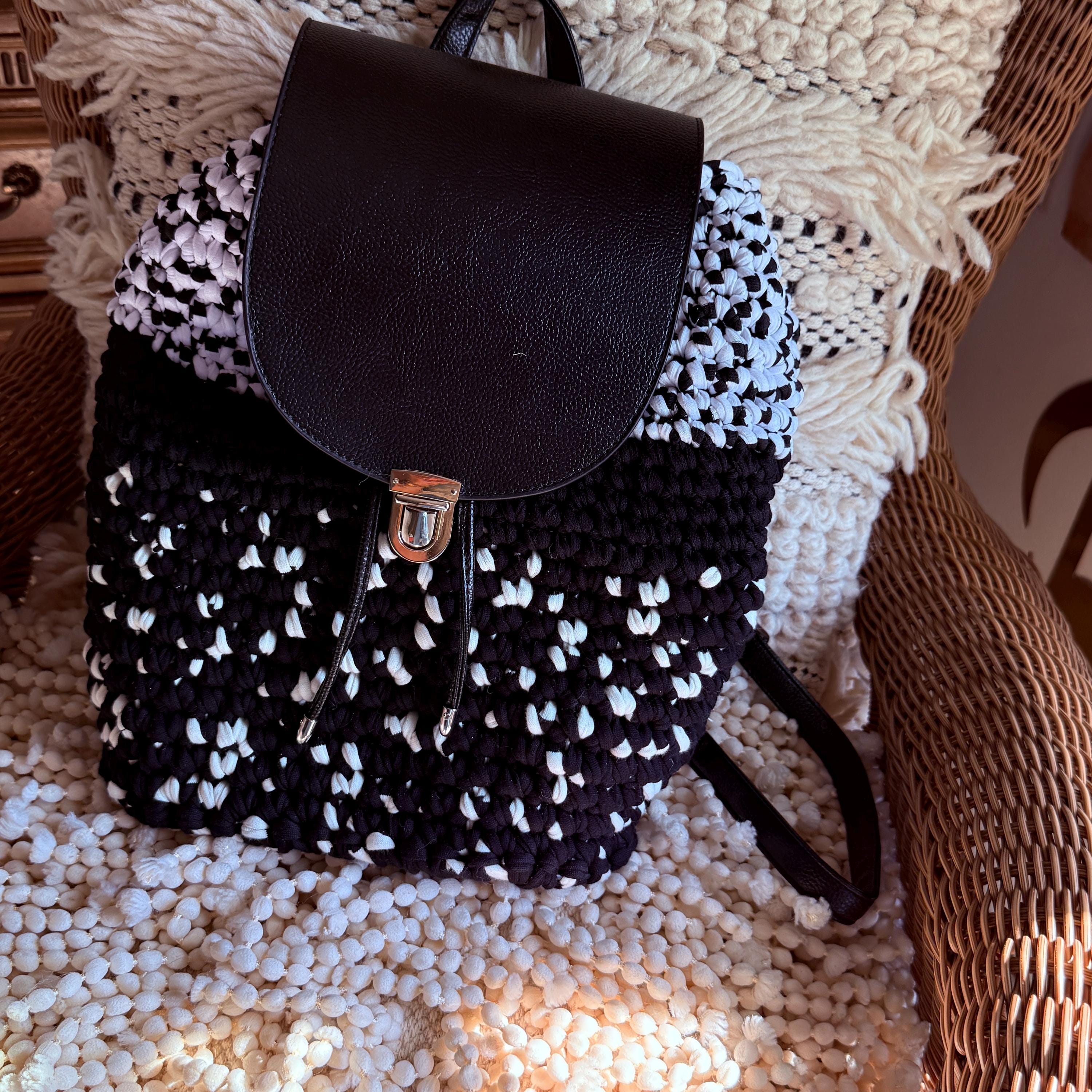 Pebbles - Black and White BackPack