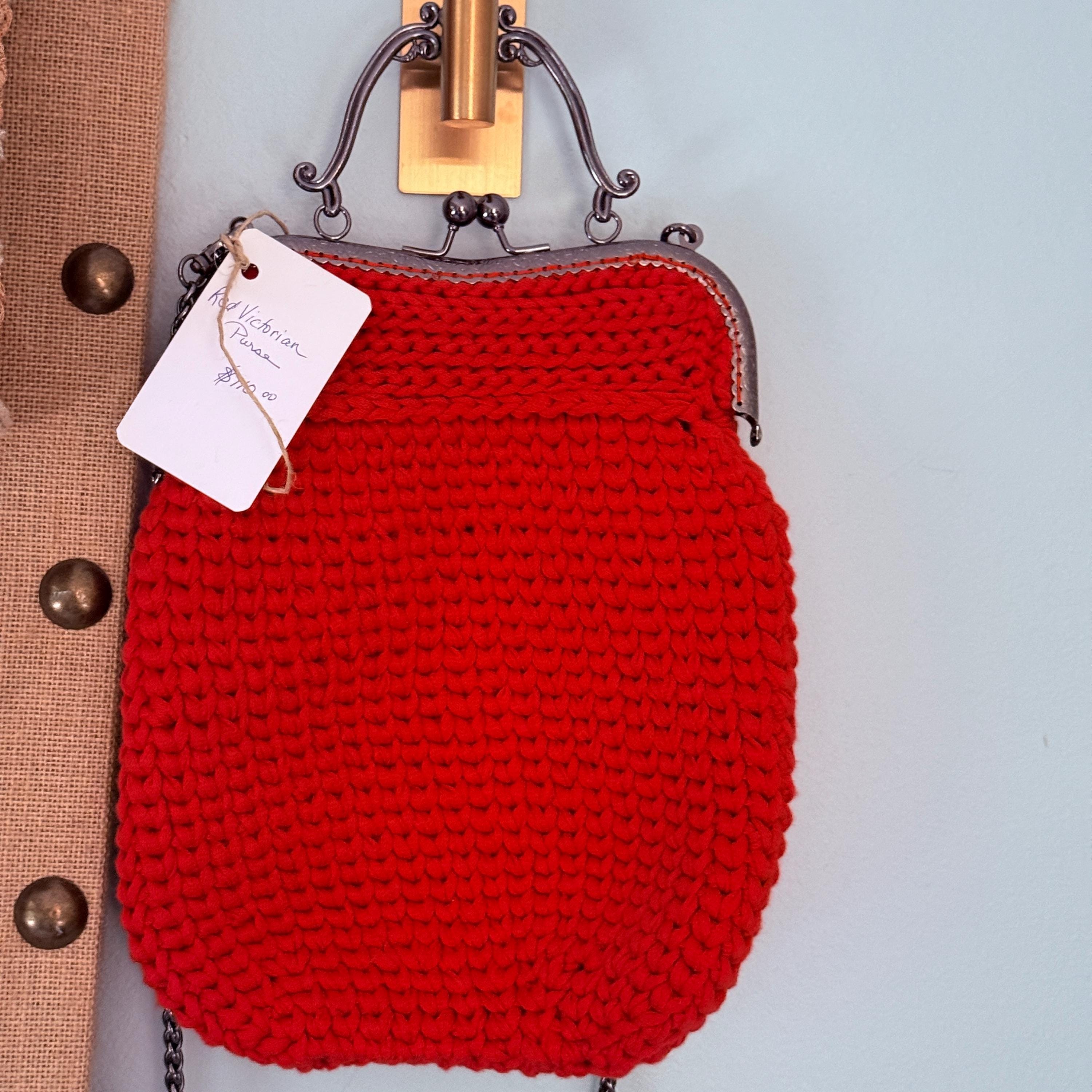 Red Victorian Style Purse