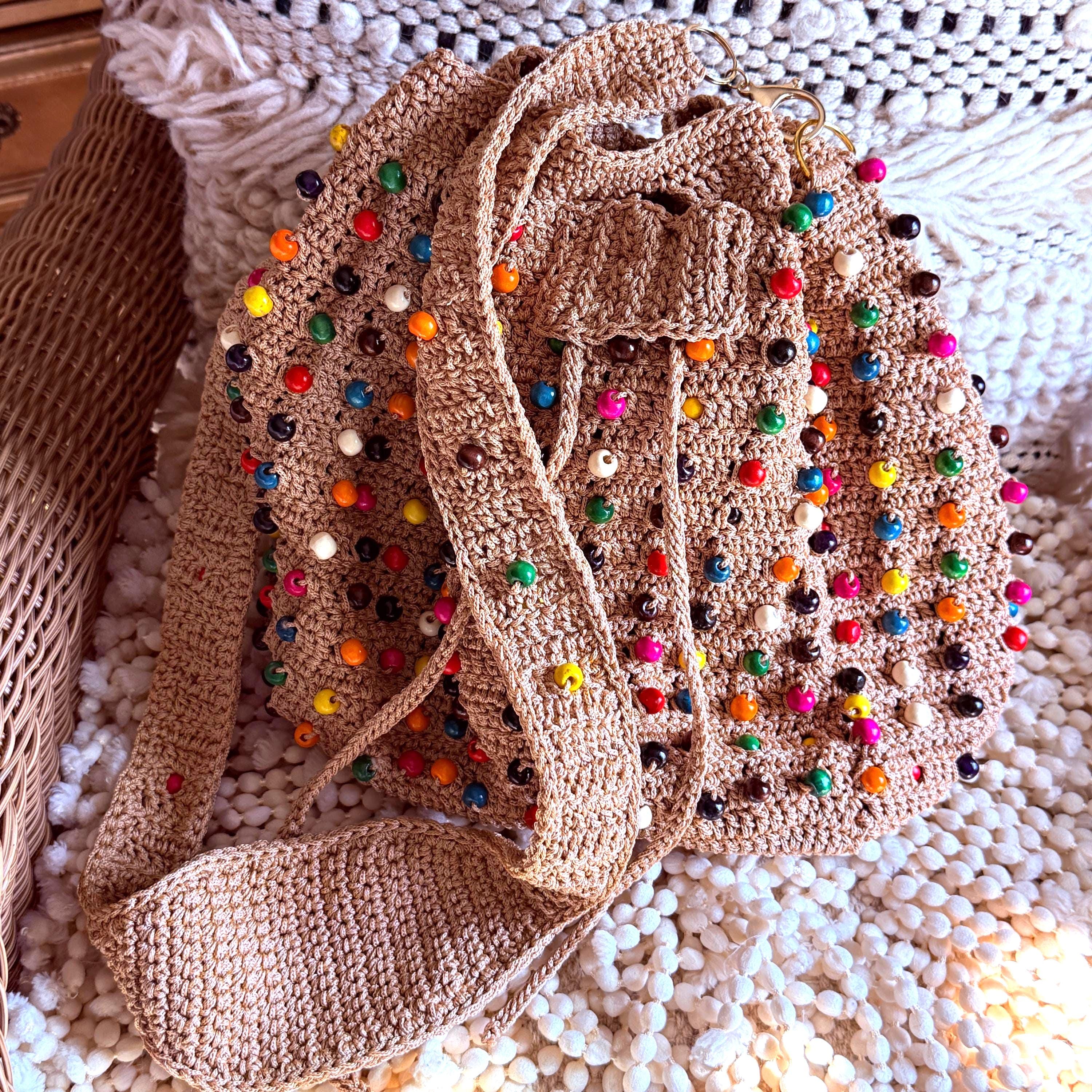 Beaded Bucket Bag