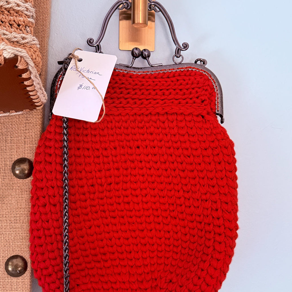 Red Victorian Style Purse